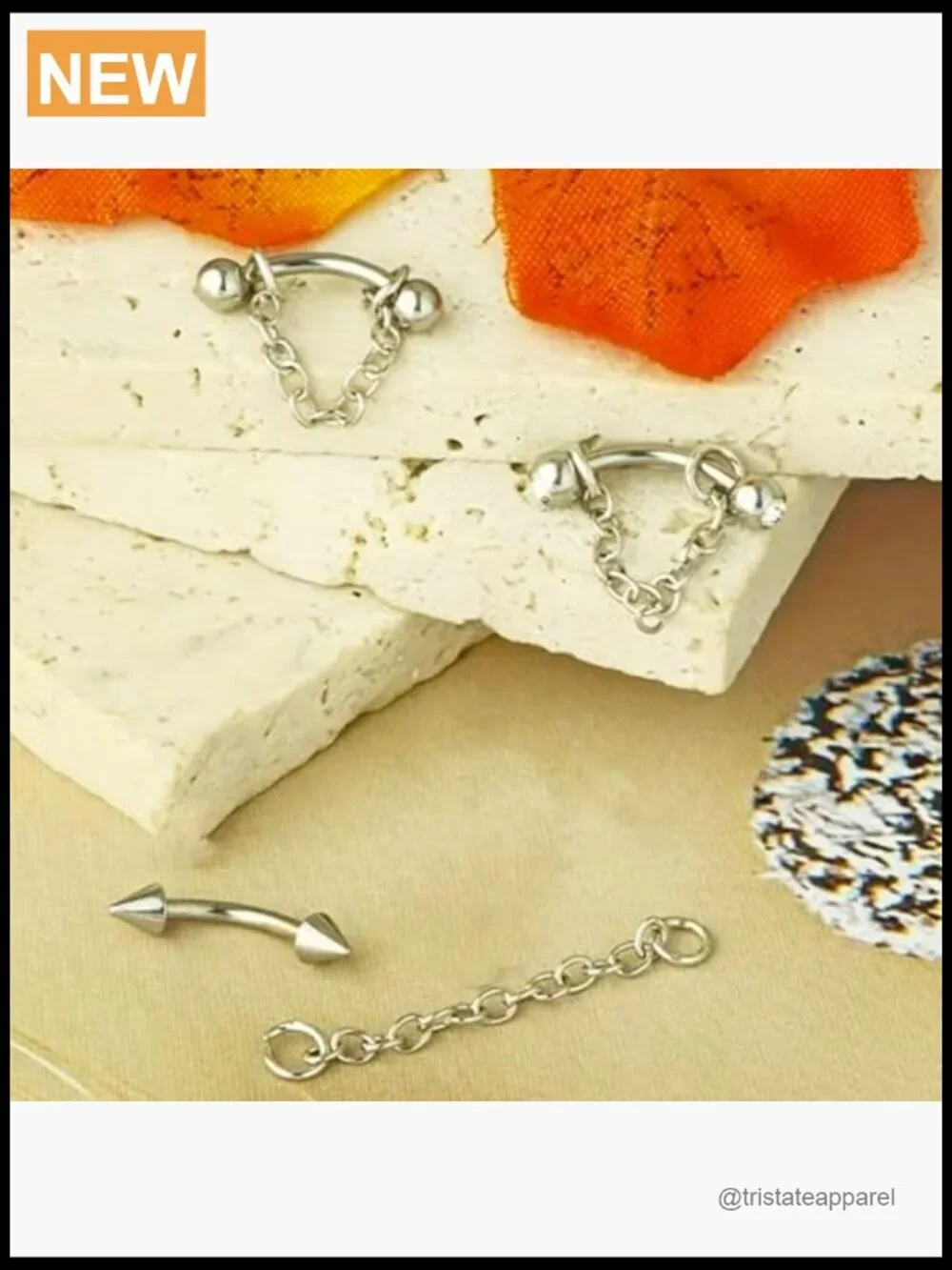3Pcs 316L Stainless Steel Lip Rings Snake Bite Piercing Set